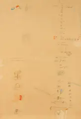Claus Böhmler, Motion Pictures of a cup, Bleistift und Buntstift auf Papier