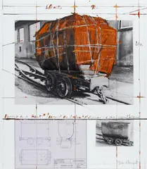 Package on a hunt by Christo, Collage auf Papier, sold Jun 2015