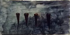Andreas Erdmann, Ohne Titel (1 Blatt aus einer Serie von 5), Gouache auf Karton