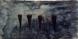 Andreas Erdmann, Ohne Titel (1 Blatt aus einer Serie von 5), Gouache auf Karton