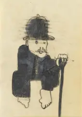 El mendigo de copas by Sandra Vásquez de la Horra, Bleistift und Wachs auf Papier, sold Jun 2015