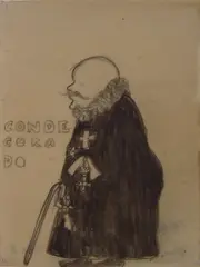 Conde Corado by Sandra Vásquez de la Horra, Bleistift und Wachs auf Papier, sold Jun 2015