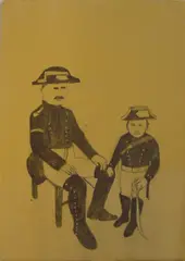 El Patriarca by Sandra Vásquez de la Horra, Bleistift und Wachs auf Papier, sold Jun 2015