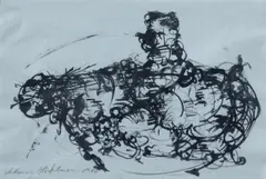Ohne Titel by Antonius Hoeckelmann, Tusche auf Papier, sold Jun 2015