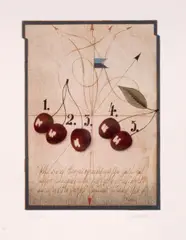 Kirschen by Alois Janák, Farbradierung auf Papier, sold Jun 2015