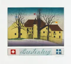 Ohne Titel (Brestenberg) by Alois Janák, Farbradierung auf Papier, sold Jun 2015