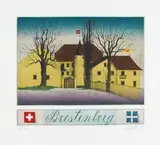 Alois Janák, Ohne Titel (Brestenberg), Farbradierung auf Papier