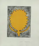 Kaeseberg, Distel, Lithografie, zweifarbig auf Papier