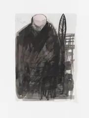 Ohne Titel (Torso mit Blatt) by Walter Dahn, Mischtechnik auf Papier (Aufdruck "notes"), sold Jun 2015