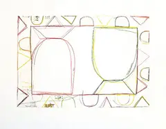 Tal R, Slow train fast arrival (6 Arbeiten), Farbradierung, Aquatinta, Kaltnadel auf Papier