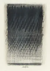 Ohne Titel by Heinz Mack, Kohle und Tusche auf Papier, sold Jun 2015