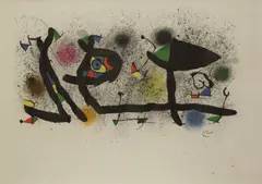 Ohne Titel by Joan Miró, Farblithografie auf Papier, sold Jun 2015