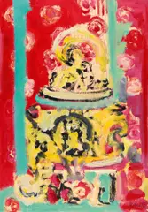 Tanja Mohr, Ohne Titel, Öl auf Karton