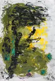 Elke Naters, Ohne Titel (Mondserie), Acryl auf Papier