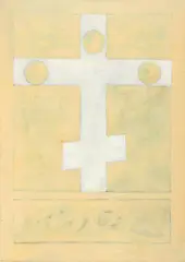 Weißes Kreuz by Haralampi G. Oroschakoff, Öl auf Leinwand, sold Jun 2015