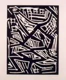 A. R. Penck, Ohne Titel (Morgen), Holzschnitt auf Papier