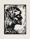 A. R. Penck, Ohne Titel (Dani), Holzschnitt auf Papier