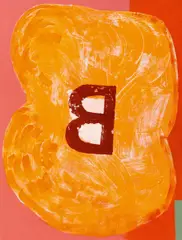 B by Michael Reiter, Acryl auf Zeitungspapier und Leinwand, sold Jun 2015