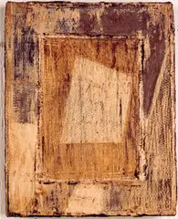 Sean Scherer, Untitled (Off White Square), Öl und Wachs auf Leinwand