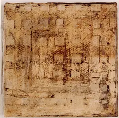 Sean Scherer, Untitled (Off White Square), Öl und Wachs auf Leinwand