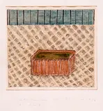 Hildegard Schöneck, Seelenbänkchen des F, Mischtechnik auf Papier