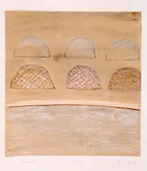 Hildegard Schöneck, Haufen, Mischtechnik auf Papier