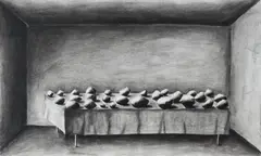 Andreas Schulze, Ohne Titel, Kohle auf Papier