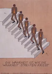 Fritz Schwegler, Rollenfortsatz 2, Öl auf Leinwand