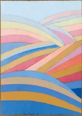 Gerhard Taubert, Ohne Titel (Landschaft), Öl auf Papier