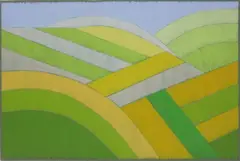 Gerhard Taubert, Ohne Titel (Landschaft), Acryl auf Karton