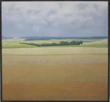 Gerhard Taubert, Ernte in den Hügeln, Acryl auf Leinwand