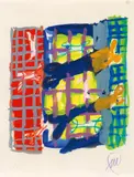 Markus Lüpertz, Ohne Titel, Gouache auf Papier