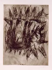 Ohne Titel by Georg Baselitz, Kolorierte Radierung auf Papier, sold Jun 2015