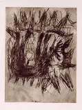 Georg Baselitz, Ohne Titel, Kolorierte Radierung auf Papier