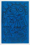 A. R. Penck, Dreimalselbst, Holzschnitt auf Papier