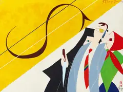 Dollar and Cyclop by Pavel Pepperstein, Acryl auf Leinwand, sold Jun 2015