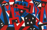 "Lärm des Tages" by A. R. Penck, Acryl auf Leinwand, sold Jun 2015