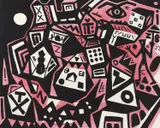 "Spaziergang in der Nacht" by A. R. Penck, Acryl auf Leinwand, sold Jun 2015