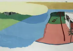 Landhaus 2 by Tilo Baumgartel, Öl auf Papier, sold Jun 2015