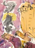 Georg Baselitz, Ohne Titel, Gouache und Tusche auf Papier