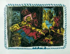Ohne Titel by Jörg Immendorff, Linoldruck auf Papier, sold Jun 2015