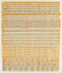 Milan Mölzer, Partitura, Tinte auf Pergamentpapier, mehrere Schichten übereinander geklebt, geschnitten