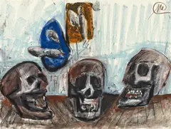 Ohne Titel by Markus Lüpertz, Mischtechnik auf Bütten, sold Jun 2015