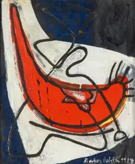 Markus Oehlen, Ohne Titel, Öl auf Leinwand