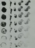 Karsten Danuta, Ohne Titel, Strukturabdruck und Frottage auf Papier