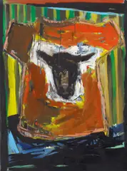 Oliver Lochau, Ohne Titel (Mantel), Öl auf Leinwand