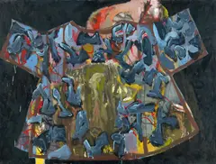 Oliver Lochau, Ohne Titel (Mantel), Öl auf Leinwand