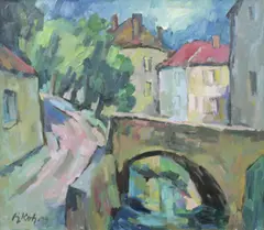 Fritz Kohlstädt, In Soulaines III, Frankreich, Öl auf Leinwand