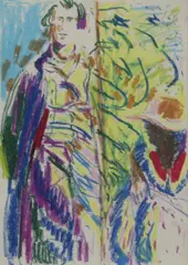 Julia Lohmann, Ohne Titel, Wachskreide auf Papier