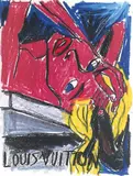 Jerome Boucherie, Influence (24 Arbeiten), Kreide auf Papier